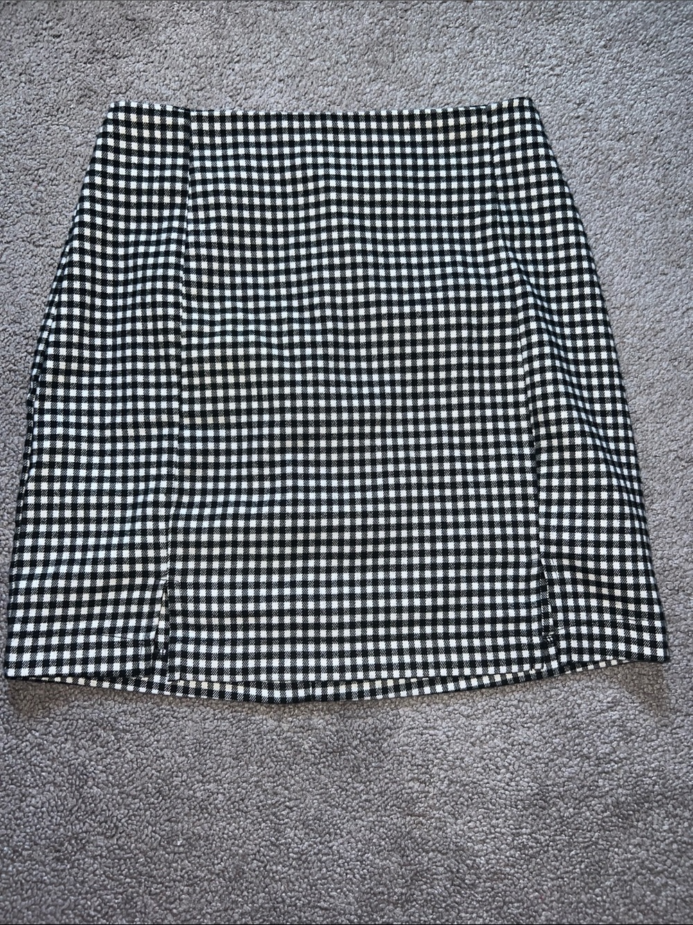 Eyeshadow Black and White Gingham Mini Skirt